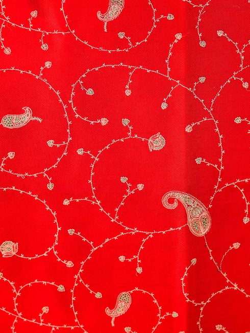 Women's Aari Hand Embroidered Wool Shawl